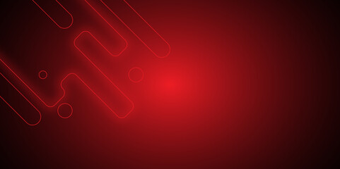 abstract neon round shapes techno background. Neon glowing techno lines, hi-tech futuristic abstract background template. design for banner, poster, card, cover and promotion. vector illustration.