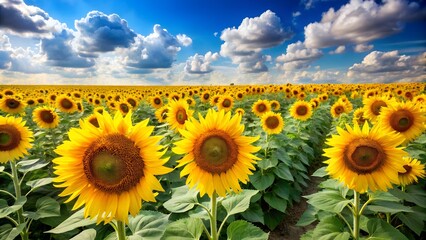 Fototapeta premium field of sunflowers