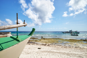 Boat on the beach, Philippines.