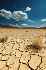 Cracks on dry land. Abstract pattern. Drought. Desperate, sad. Concept.