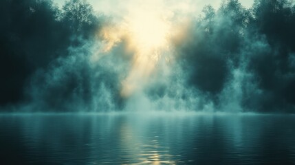 Obraz premium sun rays in the water