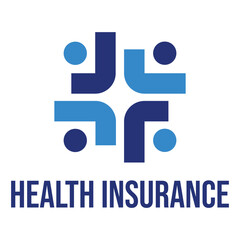 health insurance flat minimalist logo design