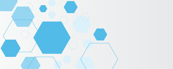 Abstract blue hexagon banner background. Eps10 vector