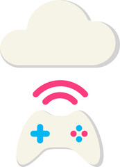 Cloud Gaming Flat Icon