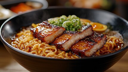 Delicious savory pork ramen