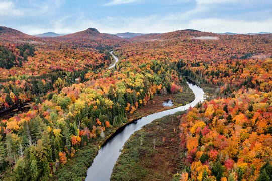 Fototapeta Bog River Aerial