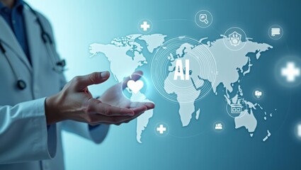 Global healthcare advancements using artificial intelligence.