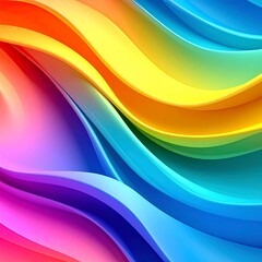Seamless Vivid Rainbow Flow Pattern