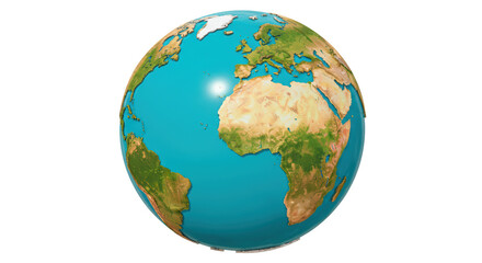Isolated Earth Globe