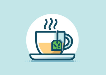 Cup of hot and aromatic tea