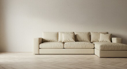 Limestone Room with Sand Sectional