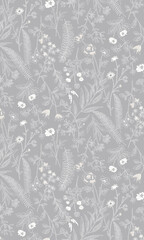 Artistic Handmade Floral and Scroll Pattern Illustrations