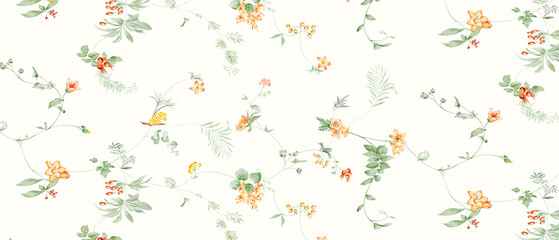Artistic Handmade Floral and Scroll Pattern Illustrations
