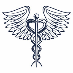 Fototapeta premium caduceus medical symbol