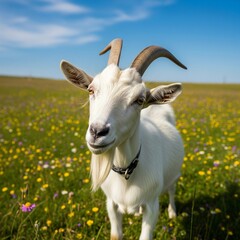 Obraz premium goat on the meadow