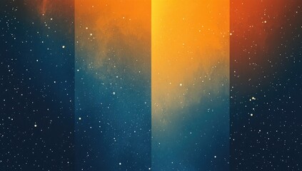 Cosmic vertical stripes of nebulae and stardust