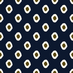 Abstract shapes geometric motif elegant pattern seamless ornate background. Oval tiles ornament vintage concept art. Modern fabric design textile swatch ladies dress, man shirt all over print block.