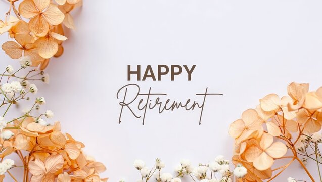 Happy retirement text.