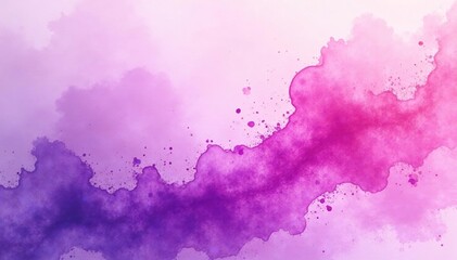 Fototapeta premium Pastel purple watercolor gradient wash, diagonal drips, fractal shapes , digital, purple, flowing