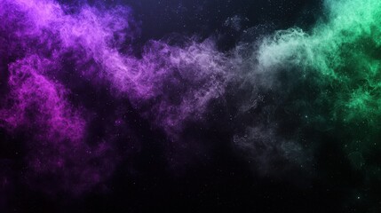Fototapeta premium Colorful Abstract Smoke or Fog Cloud in Dark Space Background