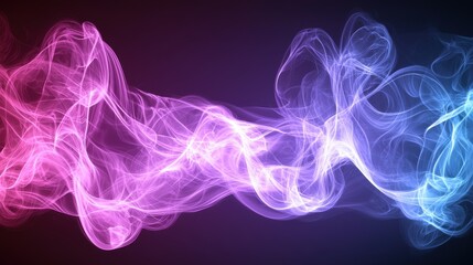 Obraz premium Ethereal Colorful Smoke Swirls in Vibrant Pink and Blue Hues