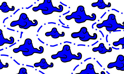 seamless pattern with drops of water on white background