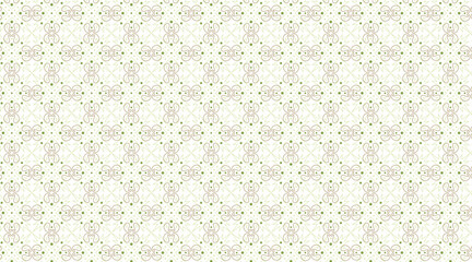 Elegant seamless pattern with intricate floral and geometric elements in a soft color palette.