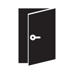 Door frame icon. Entrance symbol. Flat vector logotype element. Door way pictogram.