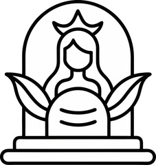 siren vector outline icon on white or transparent background