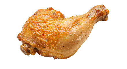 Isolated Roasted Chicken Leg