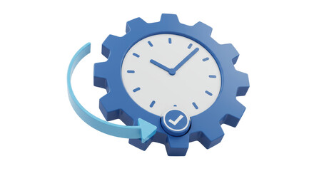 Isolated Clockwork Gear with Arrow