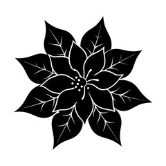 Poinsettia Silhouette vector