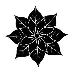 Obraz premium Poinsettia Silhouette vector