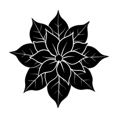 Poinsettia Silhouette vector