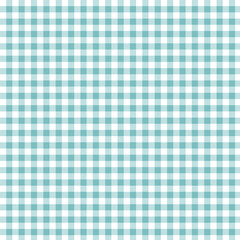 Teal and White Gingham Pattern Seamless Background