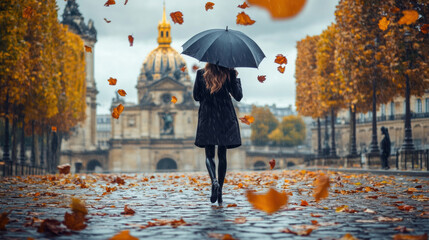 paris woman coat boots city street