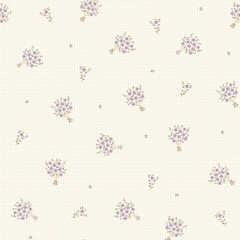 Charming Hand Rendered Flower and Scroll Motif Graphics