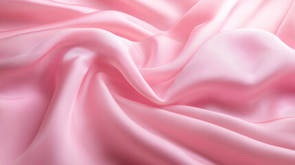 Obraz premium A detailed scene capturing vibrant blend of red and pastels: silk and satin fabric samples in soft tones.