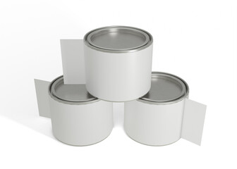 Coffee Can Mockup with Top Lid View
