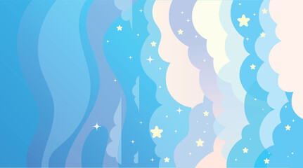 Colorful sky, dream illustration, rainbow fantasy background