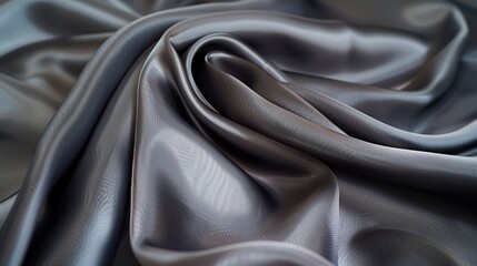 Fototapeta premium stunning black and dark gray satin fabric background, gracefully draped with soft folds and creases