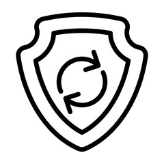 Policy Renewal Vector Line Icon Design