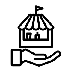 Event Insurance Vector Line Icon Design