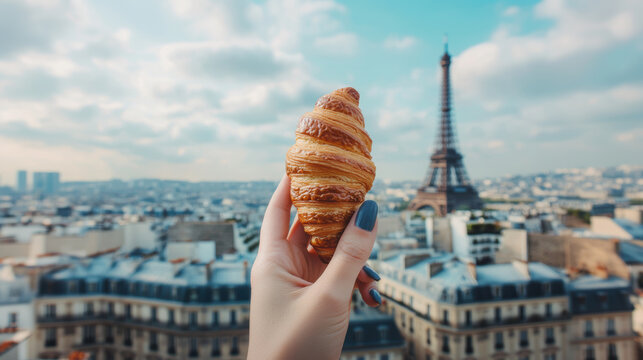 paris hand eiffel tower france holds