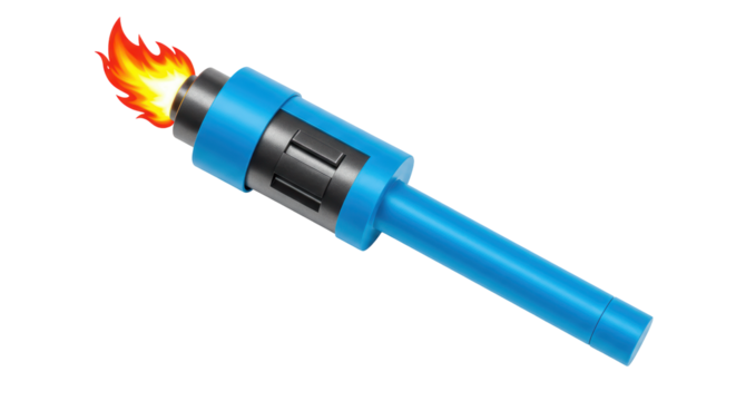 Isolated Burning Torch