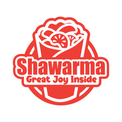 Simple Shawarma Logo Design with Bold Outline.eps