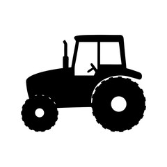 A bold silhouette of a tractor, ready for a hard days work.