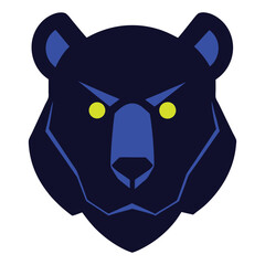 silhouette-robotic-bear-head--deep-blue-color