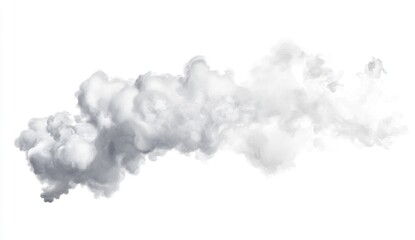 Wispy, light gray cloud formations against a white background