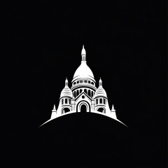paris illustration heart style details basilica